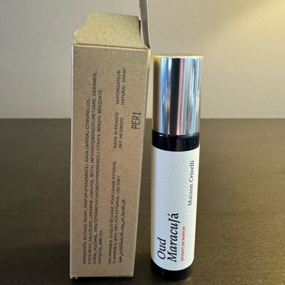 Maison Crivelli Oud Maracuja Extrait 5 ml .17 oz Travel Size Spray NIB - Picture 4 of 5